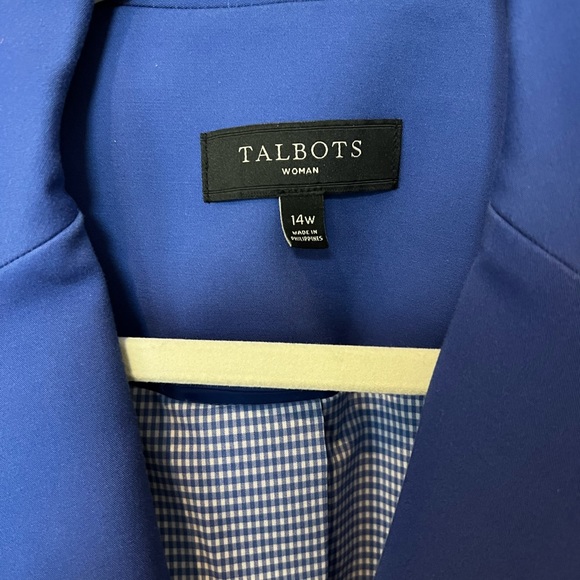 18W periwinkle blue Talbots blazer, rarely worn - Picture 2 of 4